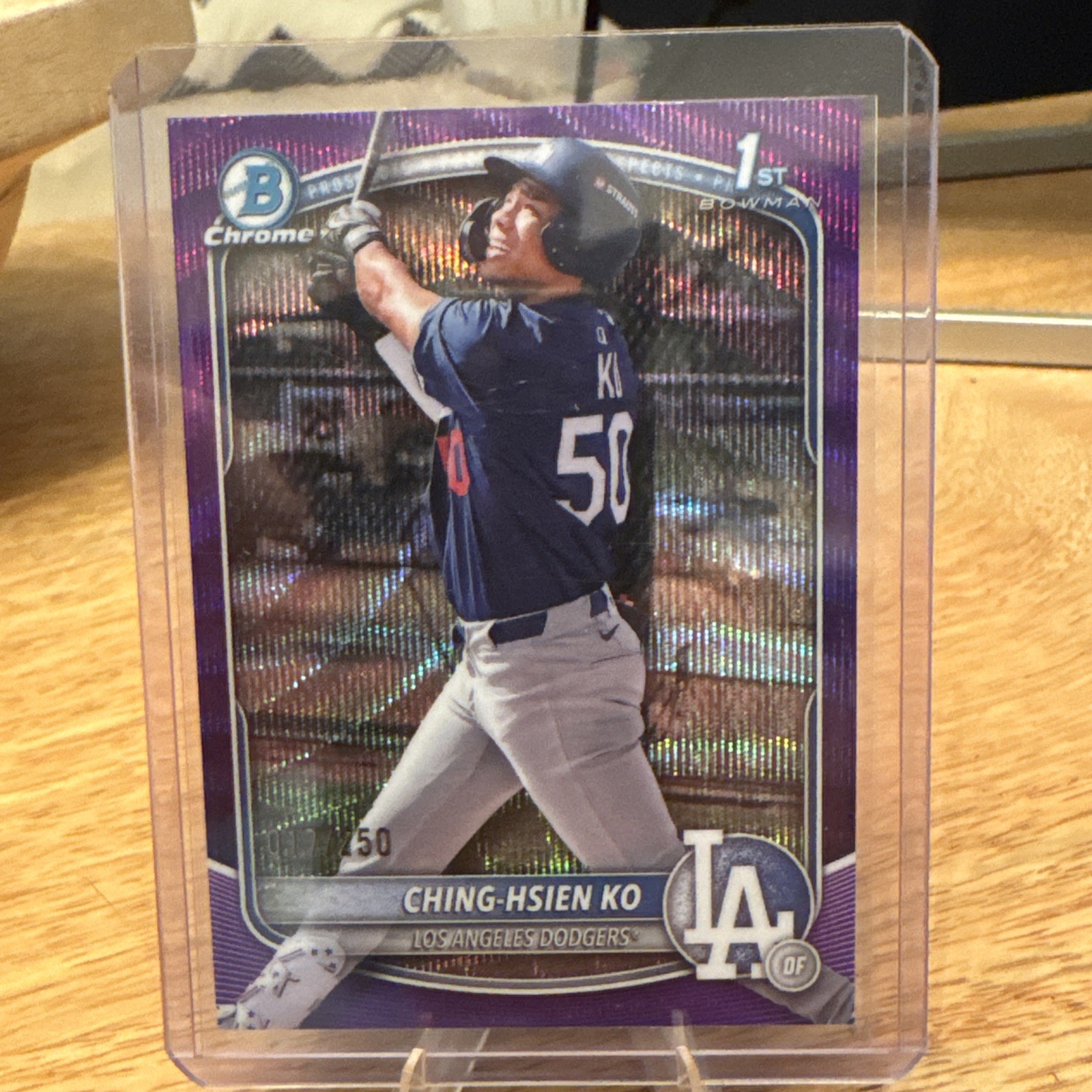 2025 Bowman Chrome -  Ching-Hsien Ko #BCP-224 Purple Wave Refractor /250