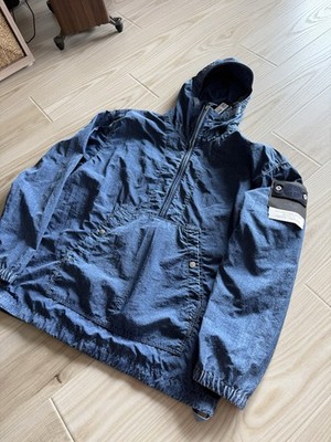 STONE ISLAND DENIM HOLLOW FIBRE NYLON INDIGO-TC ANORAK Size Large NWT