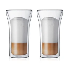 BODUM ASSAM Double-Wall Glass Tumbler, 400ml, Set of 2 Heat-Resistant 4547-10