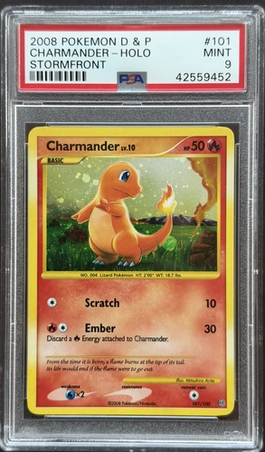 Pokemon Charmander 101/100 - PSA 9 - Diamond and Pearl D&P Stormfront Holo