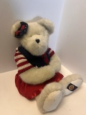 Boyds Bears Plush White Bear Bow Patriotic Sweater Lmtd Commemorative 2002 Ed.