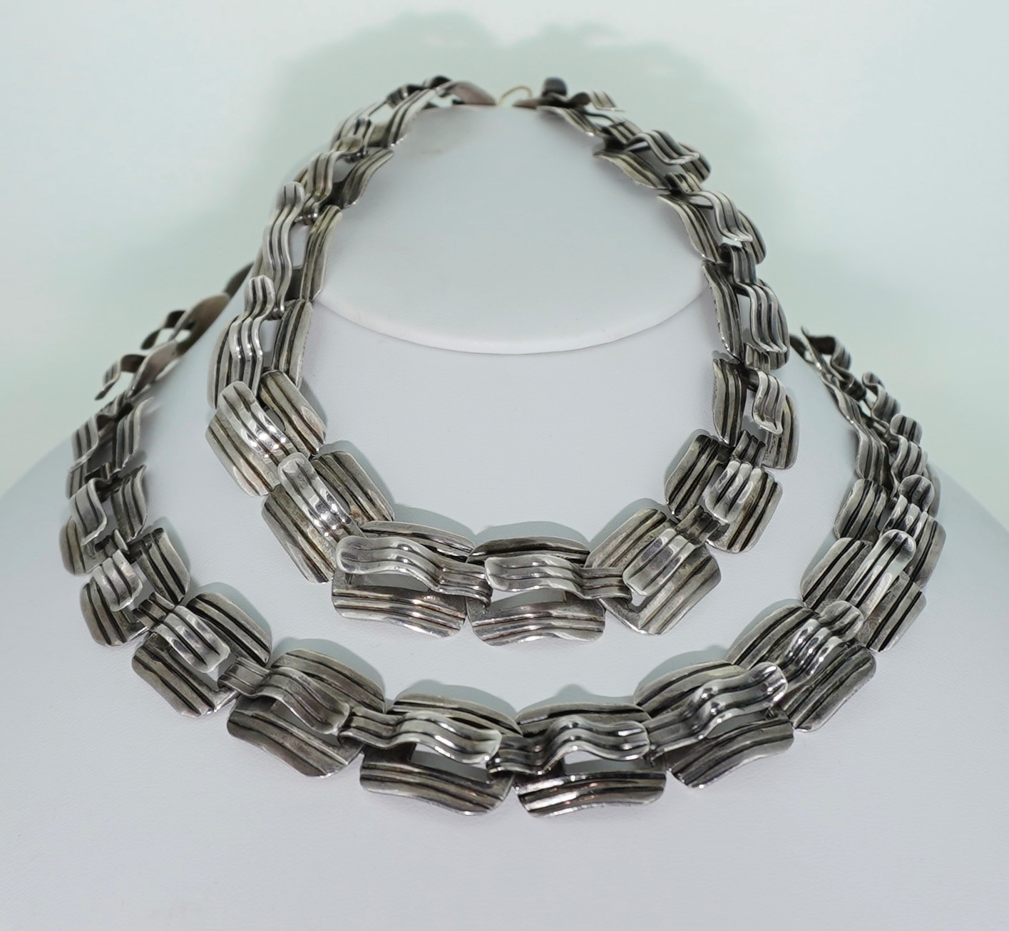 Mexican Sterling Silver Interchangeable Link Brac… - image 2