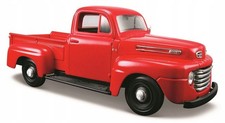 1948 Pickup Truck 1:25 Model Kit - Red, Snap-together