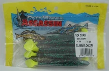 Bass Assassin SSA25265 4" Sea Shad SwimBait Color Slammin Chicken 10CT