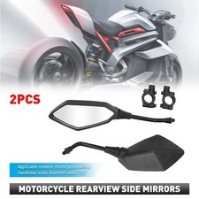 Universal 7/8" Handle Bar End Rearview Side Mirrors for Motorcycle Honda Yamaha