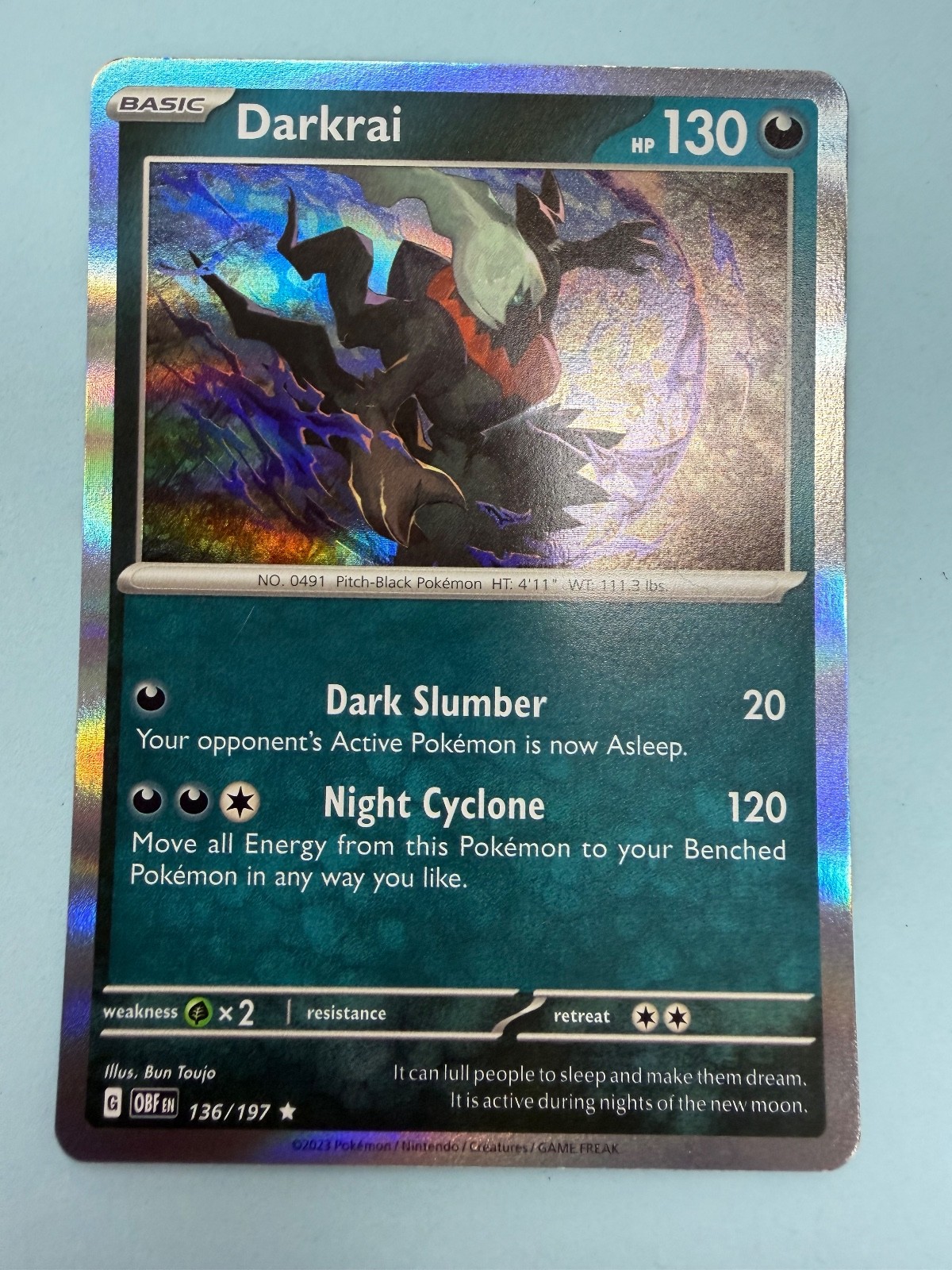 Darkrai Holo Rare SV03: Obsidian Flames 136/197 NM