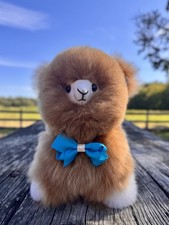 Handmade Baby Alpaca Plush - Authentic Alpaca Fur  Luxury Soft Collectible 10  