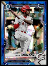 2021 Bowman Chrome Prospects Sapphire Ivan Johnson Cincinnati Reds #BCP-149