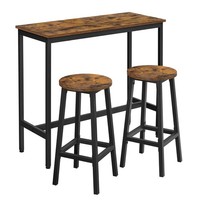 Vasagle Bartisch Set Mit 2 Barhockern Industrie-Design