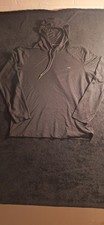 Michael Kors Men's Logo Pullover Hooded Knit Hoodie Solid Gray S