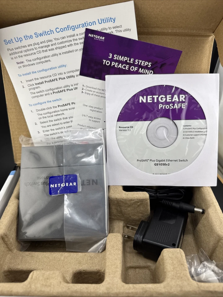 NETGEAR ProSafe GS105 5 Port Gigabit Desktop Switch📦 - Image 2 of 4