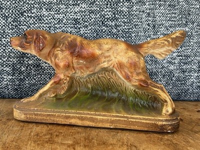 English Setter Spaniel Chalkware Hunting Dog 1870's-1890's