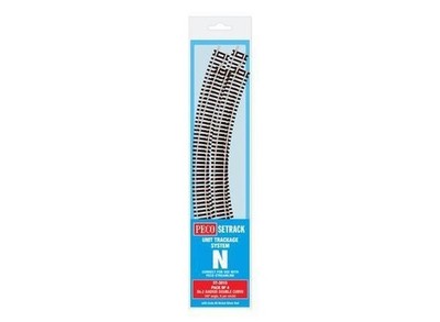 4x N Gauge tracks Code 80 No2 Rad Dble Curve 263.5mm PECO ST-3015