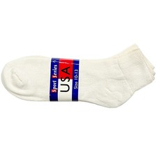 Vintage 3 Pairs of Sport Series USA Men White Socks Size 10-13, USA Made