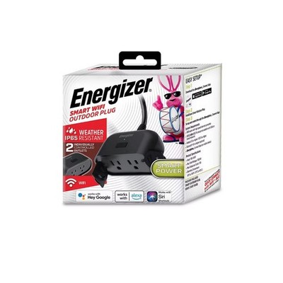 Energizer Connect Smart WiFi Weather Resistant In/Outdoor Plug 2nd Gen EOX3-1002