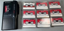 Sony M-527V Microcassette Recorder + 9x MC-60 Tapes – For Parts / Repair