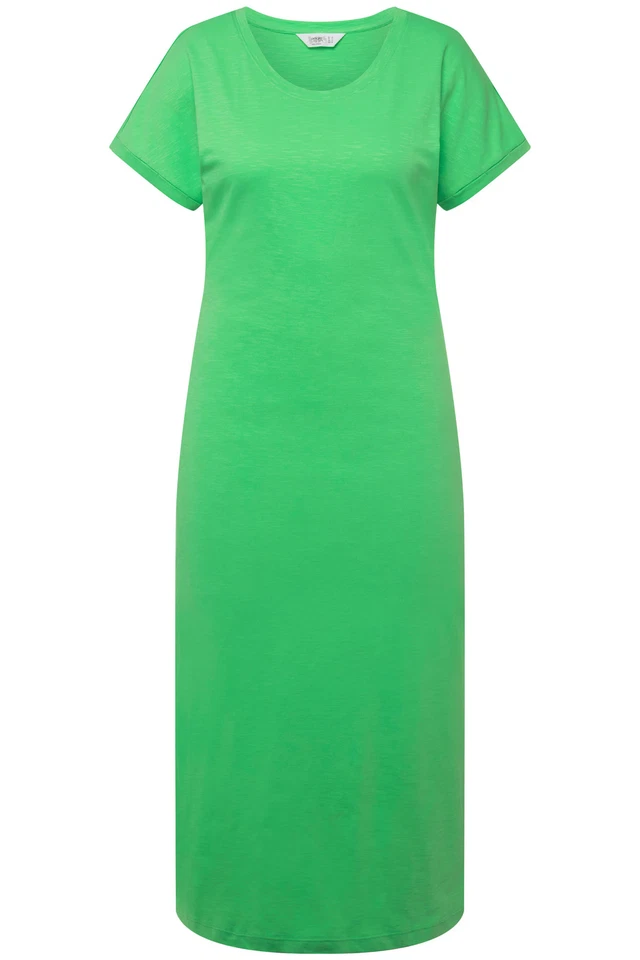 Angel of Style Damen große Größen Jersey Maxikleid Rundhals Halbarm