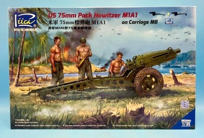RIICH MODELS 1/35 RV35001 US 75mm Pack Howitzer M1A1 on Carriage M8 2 in 1