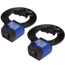 2 Pack Submersible Water Pump 80GPH for Aquarium Fountain Pond Hydroponics
