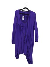 WHIITE A-Line Midi Dress L in Purple