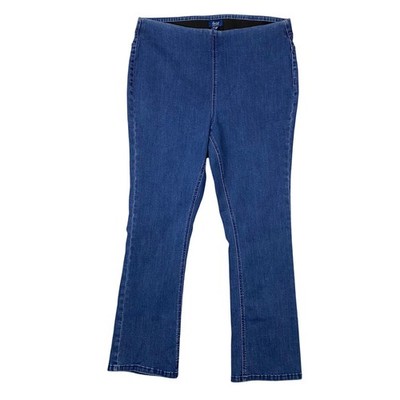 Denim & Co Signature Perfect Flex Pull-On Straight Leg Jeans Womens 18W Plus