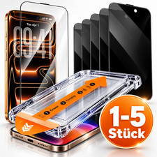 Panzerfolie Schutzglas Blickschutz F&uuml;r iPhone 18 17 16 15 14 13 12 Pro Max Mini