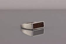 PJC Sterling Silver Framed Purple Quartz Druzy Band Ring 925 Sz: 7