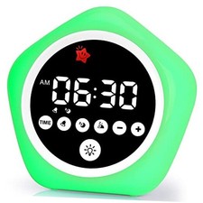 Kids Alarm Clock, Ok to Wake Clock with Green Light Red Light, Toddler Sleep