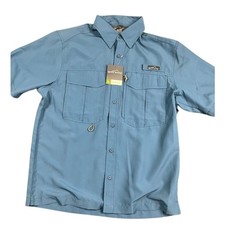 Mens Eddie Bauer Blue Performance Fishing Shirt Size Medium NWT