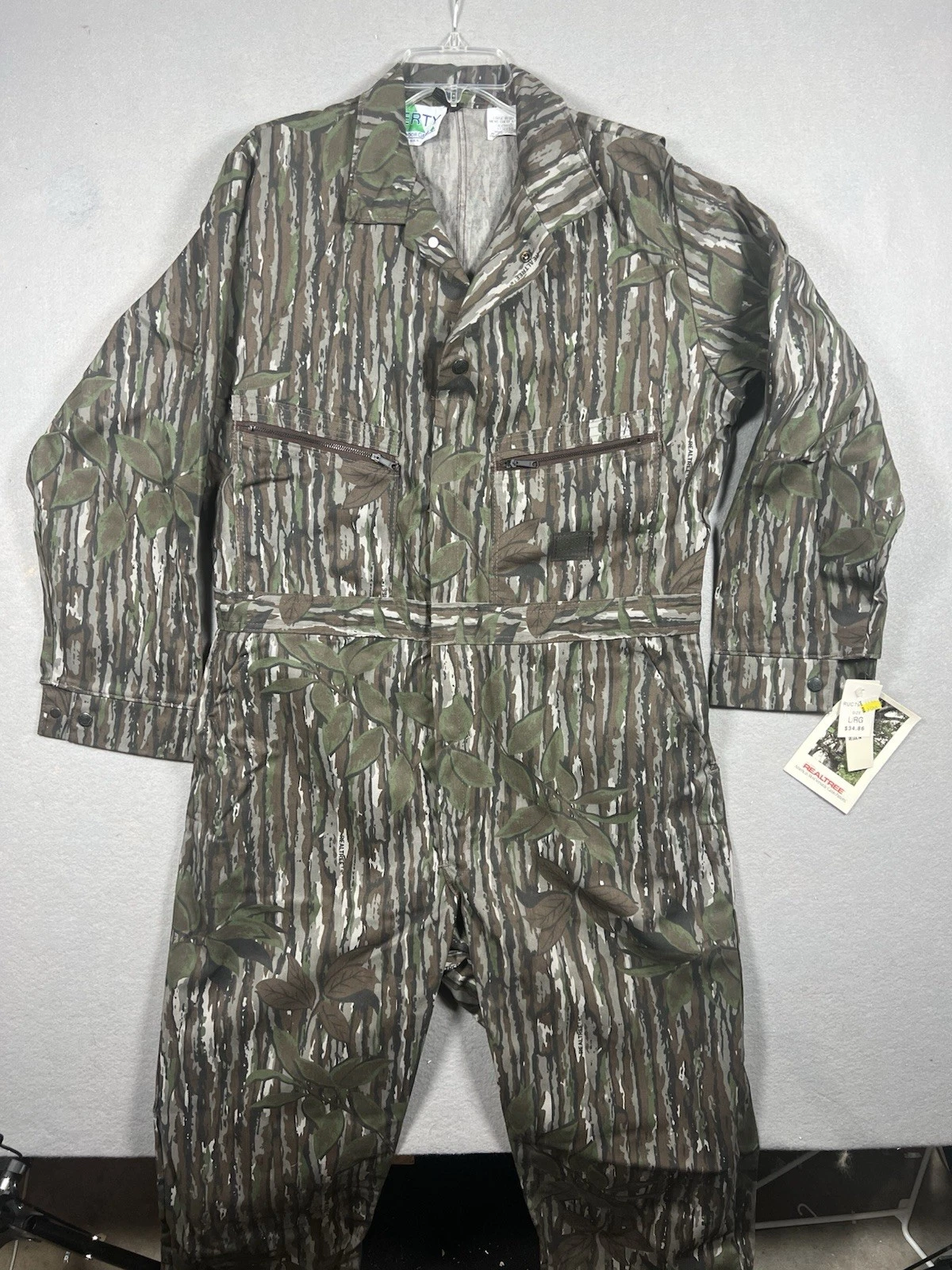 Vintage Liberty Realtree Camo Coveralls Mens L 42-44 Hunting Outdoors USA NWT