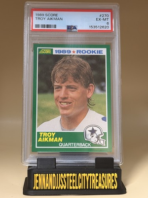 #ad 1989 Score Troy Aikman #270 Rookie Card Graded PSA 6 Cowboys HOF $19.99