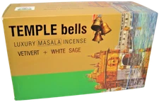 Namaste India Temple Bell Series Luxury Incense Sticks Box of 12 packs x 15 gr