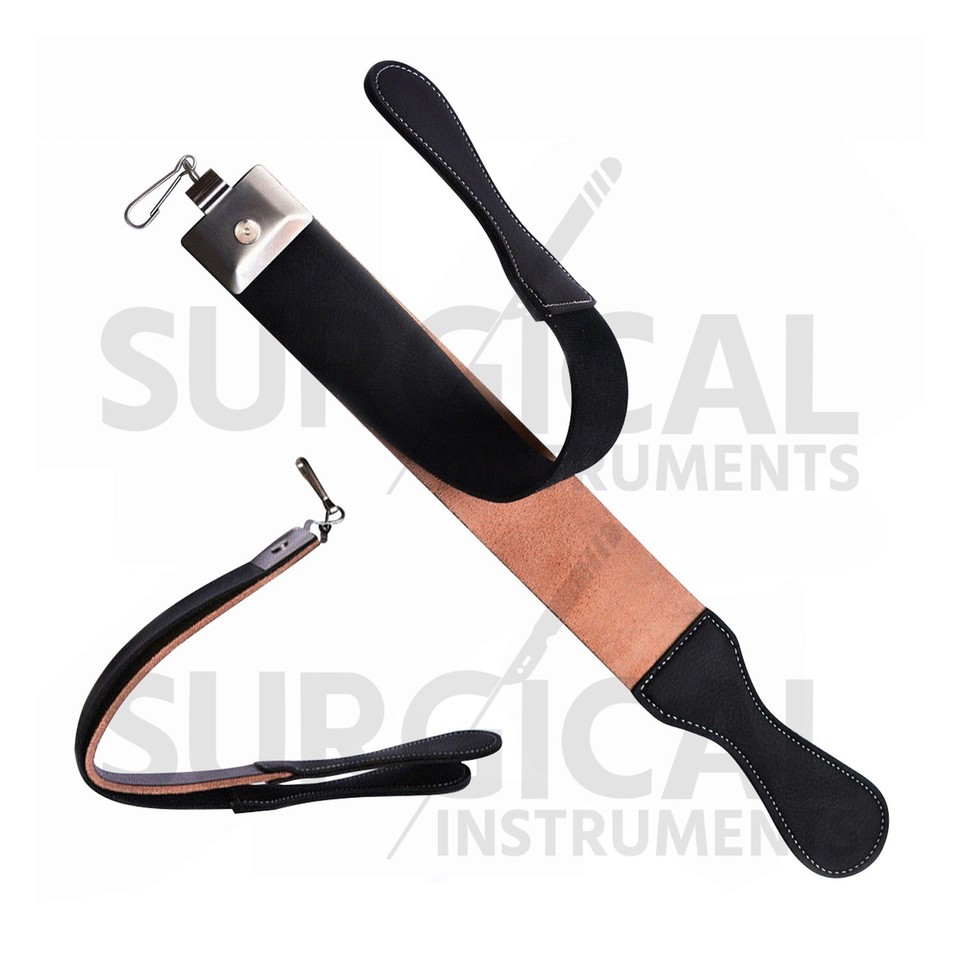 Barber Salon Leather Strop Straight Edge Razor Sharpener Shaving Strap ...