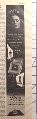 Ybry Perfumes Femme de Paris Desir du Coeur Joie de Vivre Vintage Print Ad 1944