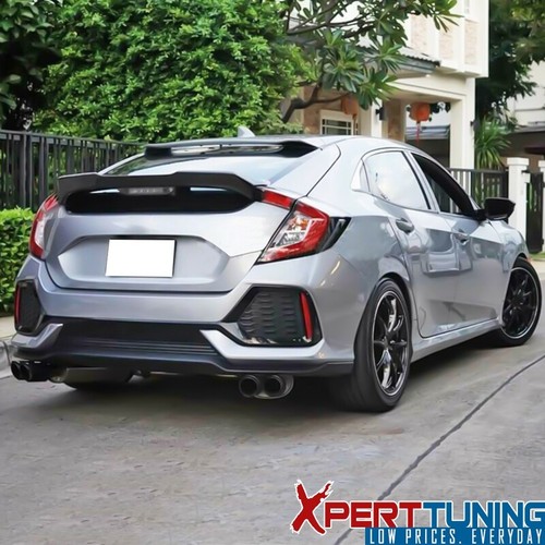 Fits 17-21 Honda Civic 5DR Hatch X 10th Unpainted Rear Trunk Spoiler Wing ABS - Picture 2 of 11