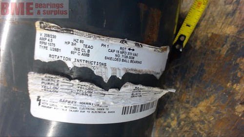 Fasco D931 3/4 Hp Ac Motor 208/230 Volts, 4.5 Amp, 1075 Rpm, Single Phase, 60 Hz - Picture 4 of 6