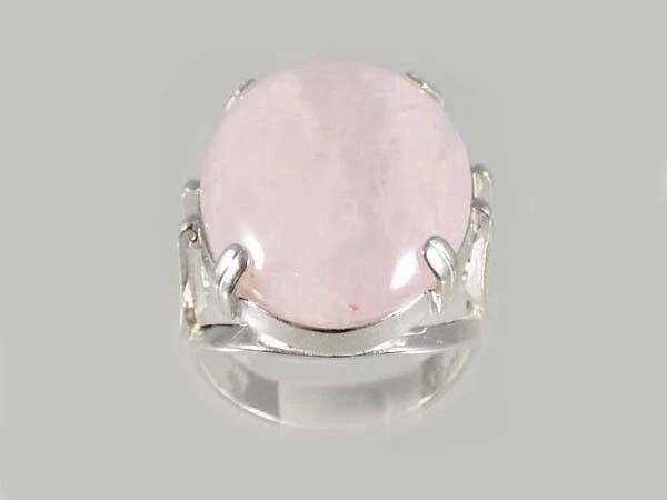 Antique rose quartz ring deals