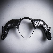 Black Fairy Ram Horns Devil Headband Halloween Costume Party Hair Accessoires