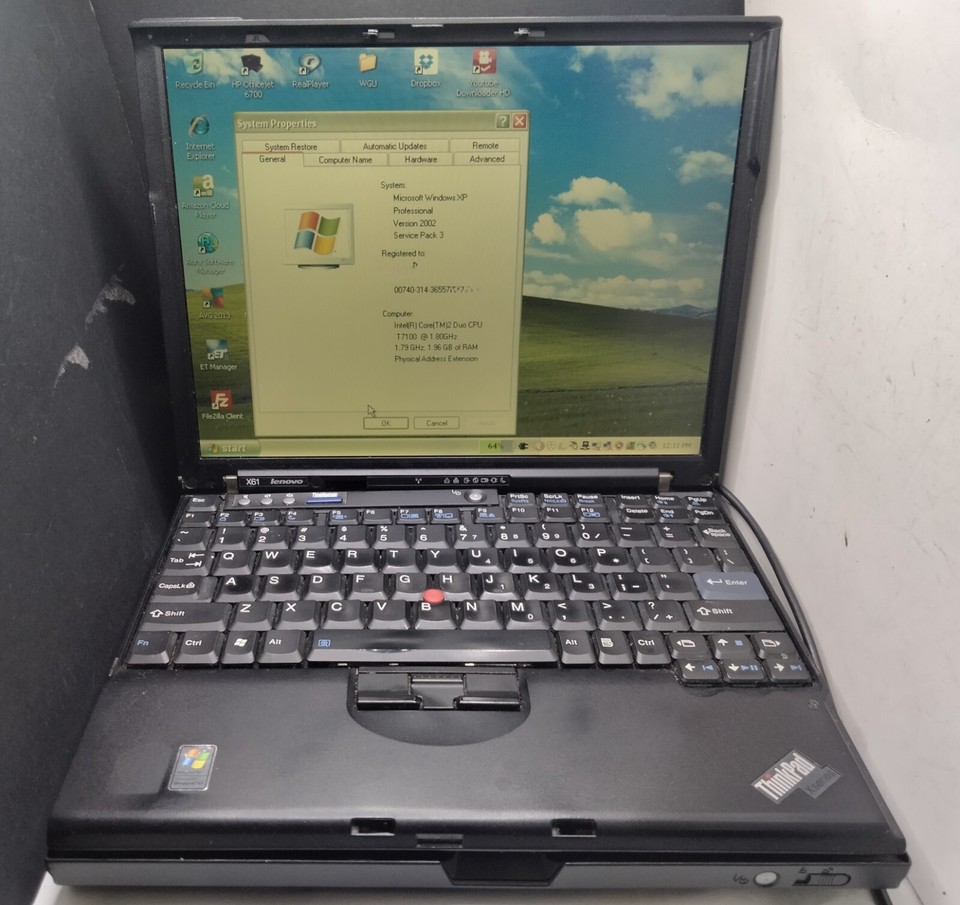 Lenovo IBM ThinkPad X61 12.1" WIN XP Laptop w/ docking station eBay