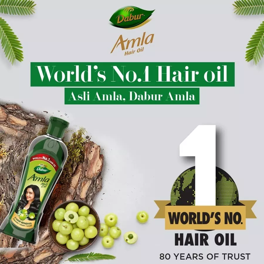 Aceite capilar Dabur Amla - Controla la caída del cabello, fortalece el cabello - Promueve el crecimiento del cabello Foto 2 de 4