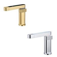 Deck Mounted Single Lever Pull Out LCD Basin Mixer Tap Faucet Rechargeable