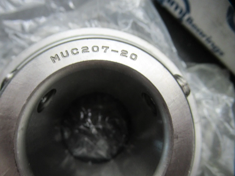 Rodamientos AMI MUC207-20, Juego de rodamientos de bloqueo de tornillo de acero inoxidable Inserto Foto 3 de 4