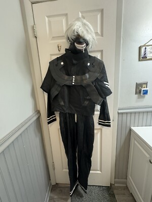 Tokyo Ghoul Kaneki Ken Cosplay Jumpsuit 5 Piece Costume Set Anime Women ...