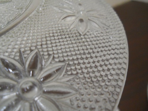 Set 8 EAPG Pressed Glass Plates Sandwich Salad Daisy Starburst Design Dots Bumps - Picture 10 of 12