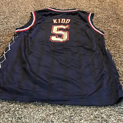 Adidas Jason Kidd #5 Basketball Jersey New Jersey Nets Blue Youth