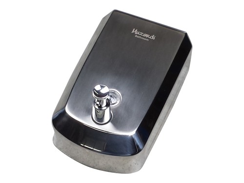 LIQUID SOAP DISPENSER WALL MOUNT COMMERCIAL BATHROOM STAINLESS STEEL 1000ml - Picture 5 of 6