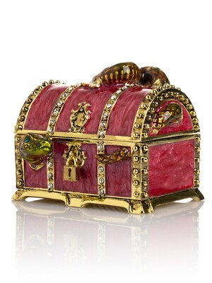 Keren Kopal Snake Trinket box Decorated with Austrian Crystals