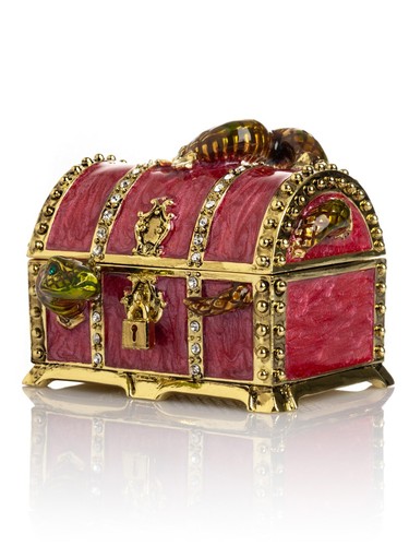 Keren Kopal Snake Trinket box Decorated with Austrian Crystals