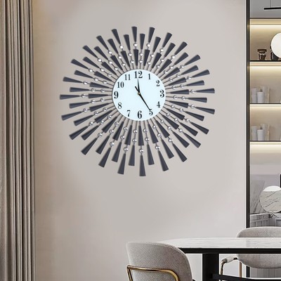 Wall Quartz Clock Modern Metal Large Wall Clock Art Wall Watch Office Home Decto
