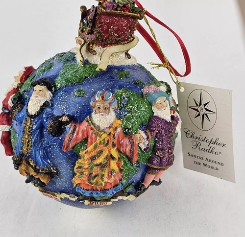 Vintage Christopher Radko Santas Around The World Christmas Ornament 2001 Santa - Picture 8 of 10